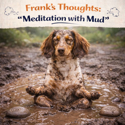 Dachshund Diaries – Entry #5  Frank’s Thoughts: “Meditation with Mud”
