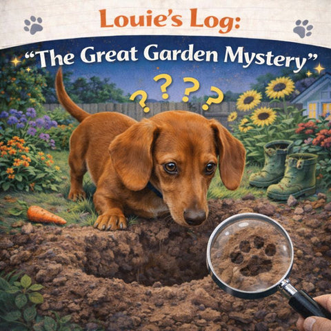Dachshund Diaries – Entry #7  Louie’s Log: “The Great Garden Mystery”