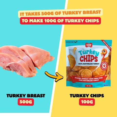 Turkey Chips | Single ingredient Human Grade Meat Treats