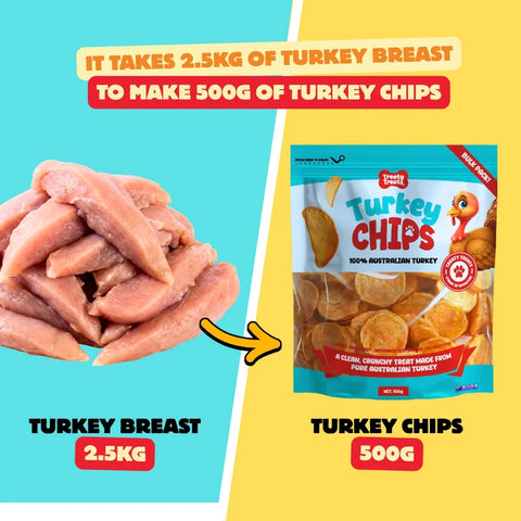 Turkey Chips | Single ingredient Human Grade Meat Treats