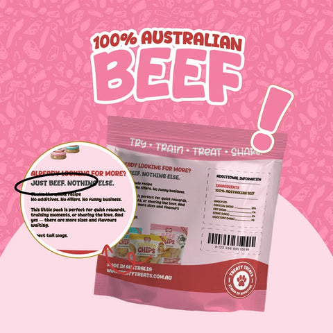 Beef Chips | Single ingredient Human Grade Meat Treats