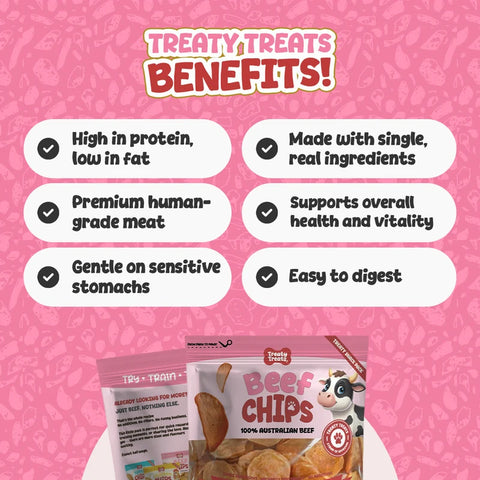 Beef Chips | Single ingredient Human Grade Meat Treats