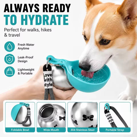PawFlow Portable Dog Water Bottle