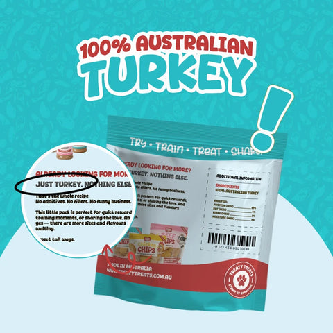 Turkey Chips | Single ingredient Human Grade Meat Treats