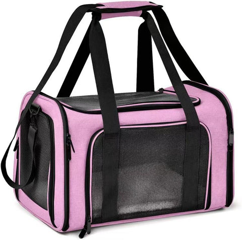 Breathable Multi-Functional Pet Carrier Backpack, Oxford Cloth Car Travel Cat & Dog Carrier, Large Capacity Portable Outdoor Pet Bag.(GREY,SIZE  S)