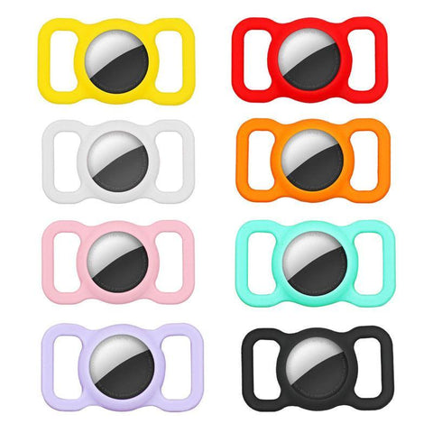Silicone Collar Attachment Case Compatible with Tracking Device for Pets - Pink