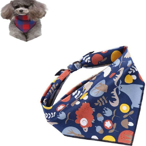 Cotton Cartoon Print Pet Saliva Towel - Size S 58X41X41Cm - Sjj13 Red Black Grid