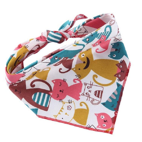 Cotton Cartoon Print Pet Saliva Towel - Size S 58X41X41Cm - Sjj31 Colour Cat