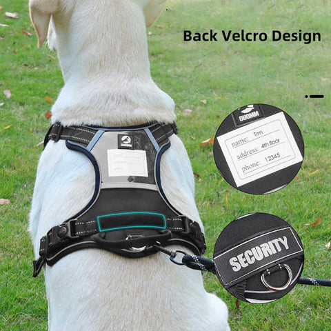 Size XL Purple Reflective No-Pull Dog Harness - Adjustable & Durable for Large Breeds, Anti-Escape Design