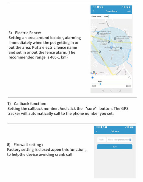 Blue Real-Time Pet GPS Tracker Locator - Magnetic Charging, Multi-Mode Positioning for Dogs & Cats
