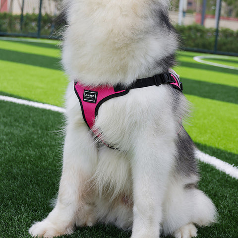 Size S Black and Pink Ultimate Dog Harness Vest with Backpack - Padded, Reflective & Adjustable for Medium Sized Dogs