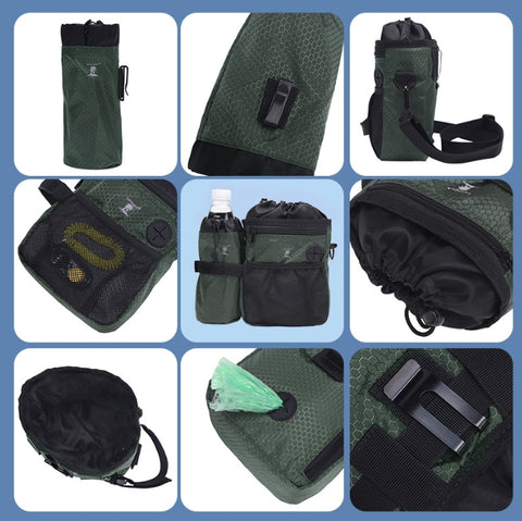 Multi-Functional Dog Training Pouch - Hands-Free Treat & Kibble Bag with Poop Bag Dispenser