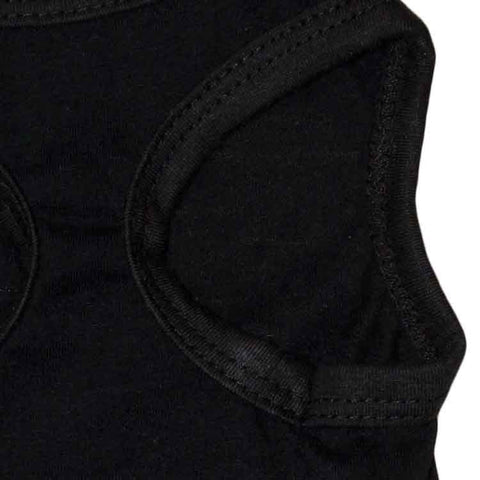 2 Pack Security Printed Pet Vest - Breathable Cotton Dog Shirt for Small Puppies & Cats - Black Summer Singlet Size XS (Chest 30cm)