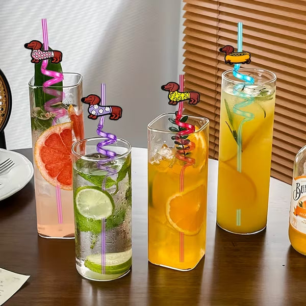 Dachshund Spiral Party Straws