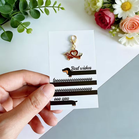 Dachshund Pocket Hug Keychain Gift Card