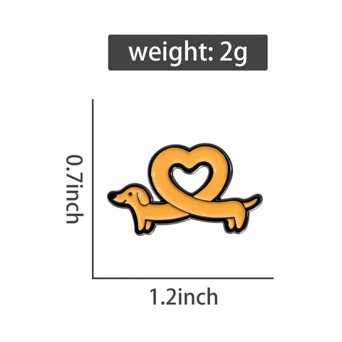 Dachshund Love Brooch