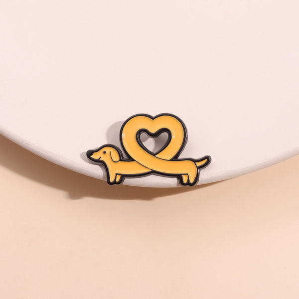 Dachshund Love Brooch