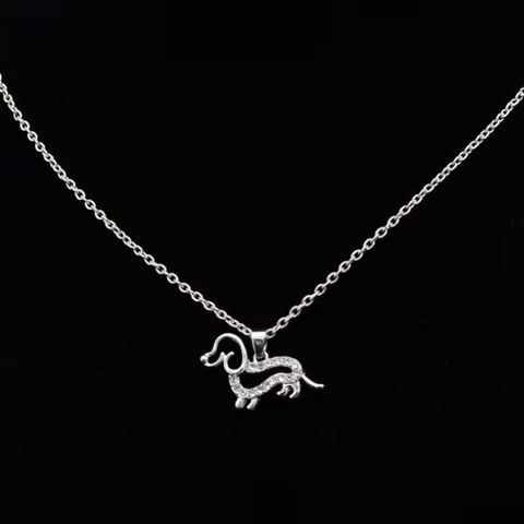 Sparkling Dachshund Pendant Necklace