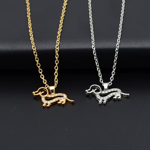 Sparkling Dachshund Pendant Necklace