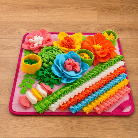 Floral Garden Snuffle Mat for Dogs