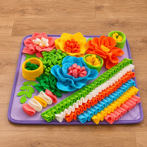 Floral Garden Snuffle Mat for Dogs