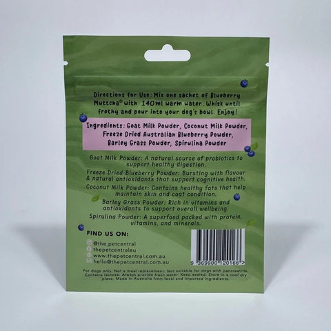 Blueberry Muttcha® - Doggie Blueberry Matcha Latte