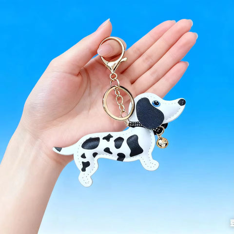 Dachshund PU Leather Keychain Charm